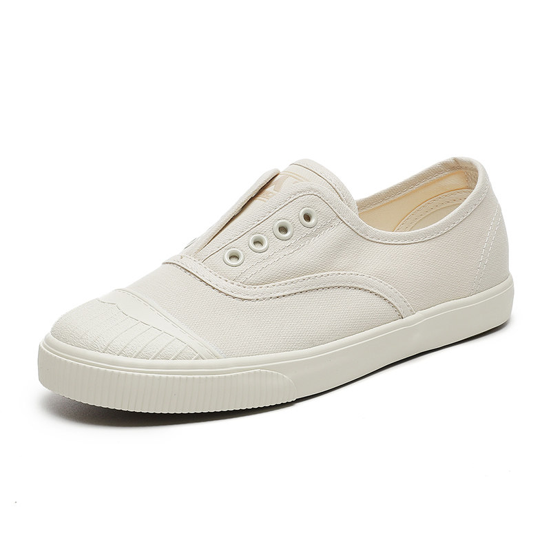 人本帆布布鞋懒人套脚学生生饼干头显瘦小清新帆布鞋