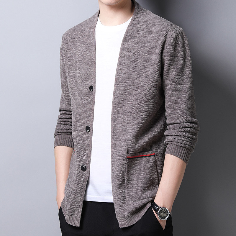 开衫男针织衫披肩外套春秋秋季男士韩版潮流毛衣针织衫