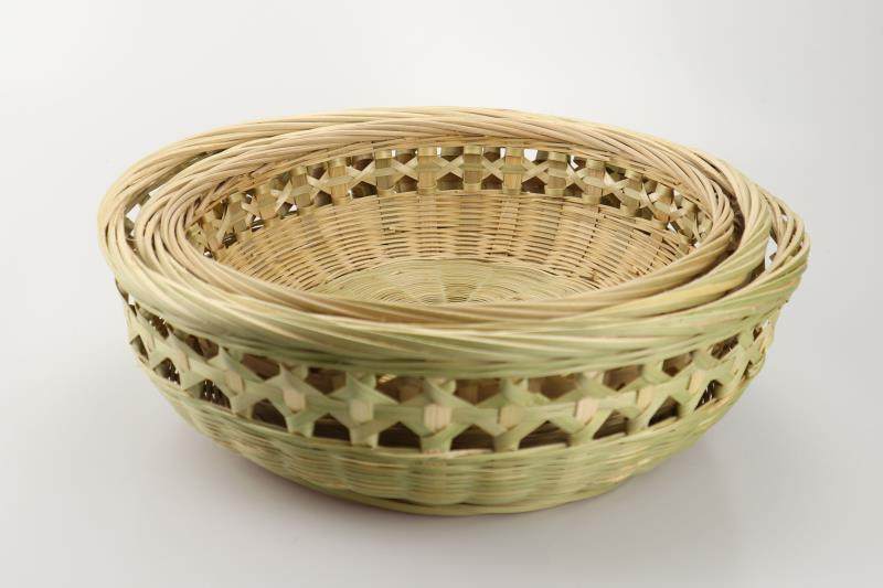 纯手工竹编竹制品 竹篮 超市客厅水果蓝 馒头筐竹编收纳筐点心篮