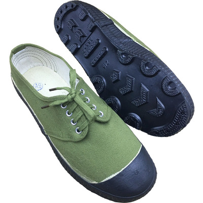 3537男低帆布耐磨防滑劳保鞋黄胶鞋民工劳动钉子解放鞋