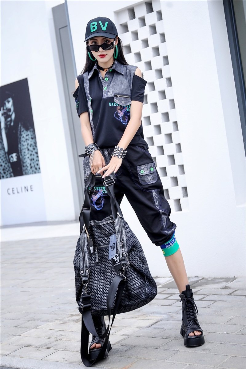 套装欧货夏季2022年新款时尚潮流酷风风格女装休闲时尚套装