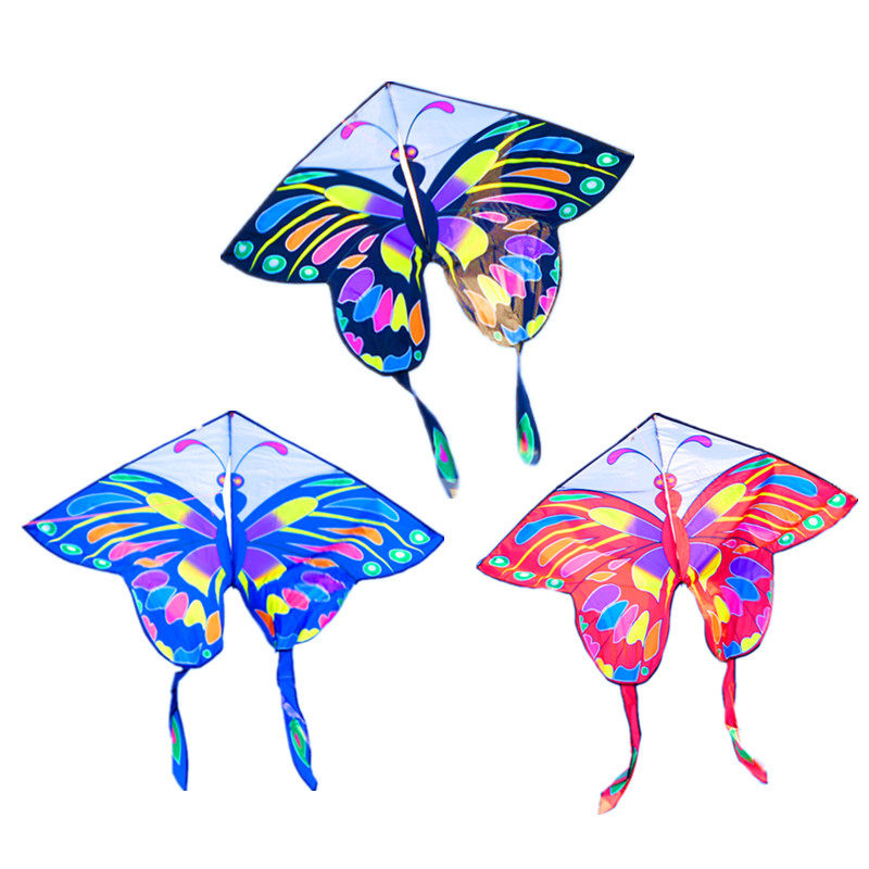 新款风筝成人情侣五彩蝴蝶凤蝶创意三角长尾风筝