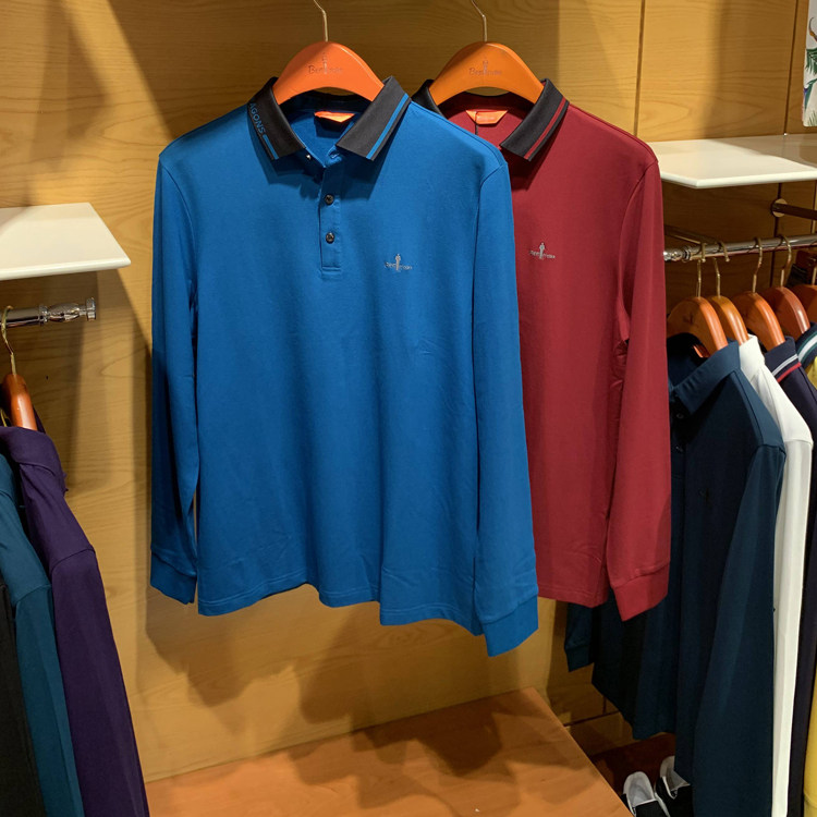 比音勒芬男装正品秋装新品休闲莫代尔长袖专柜吊牌t恤