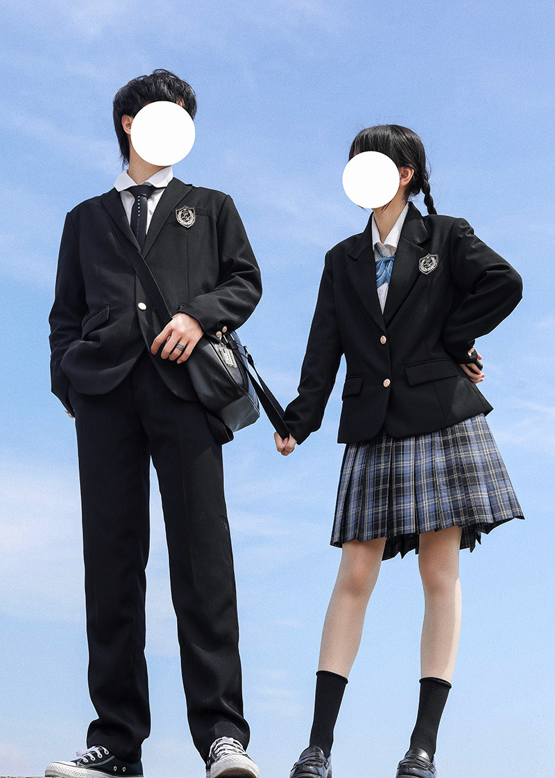 制服两粒长袖jkxixidk外套西装原创岚高西装