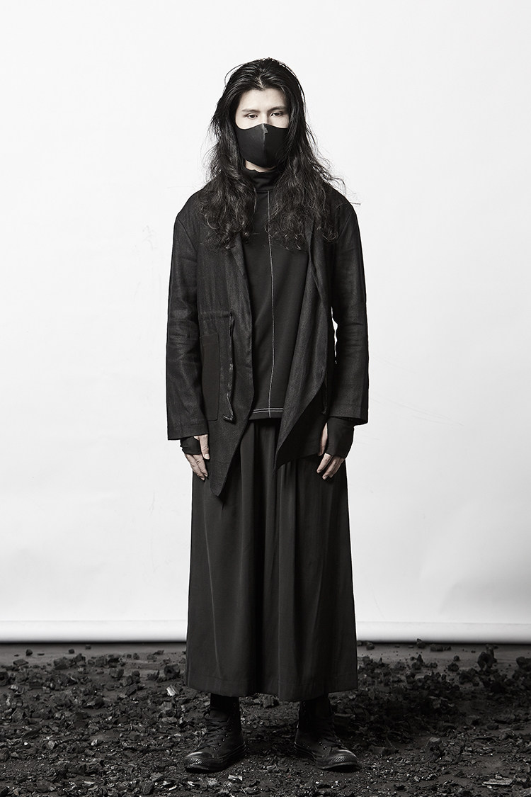 颓废元素棉麻西装单层小外外套日系复古雅痞风衣