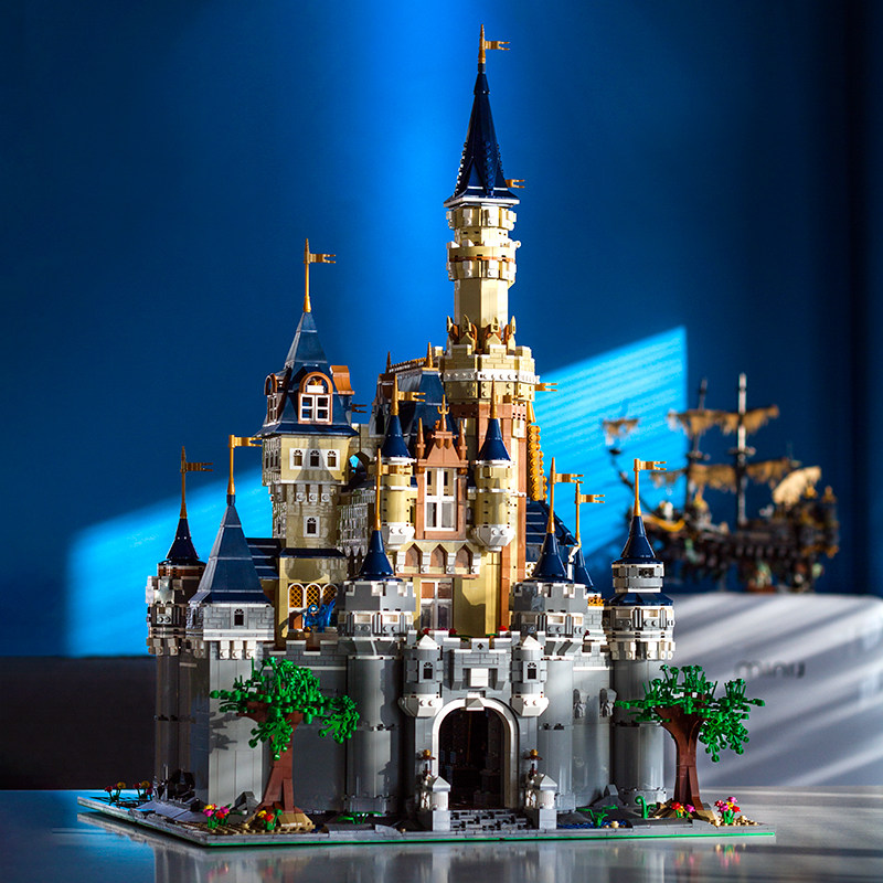 兼容乐高moc迪士尼全景景宇乐园公主城堡高难度成年拼装塑料积木