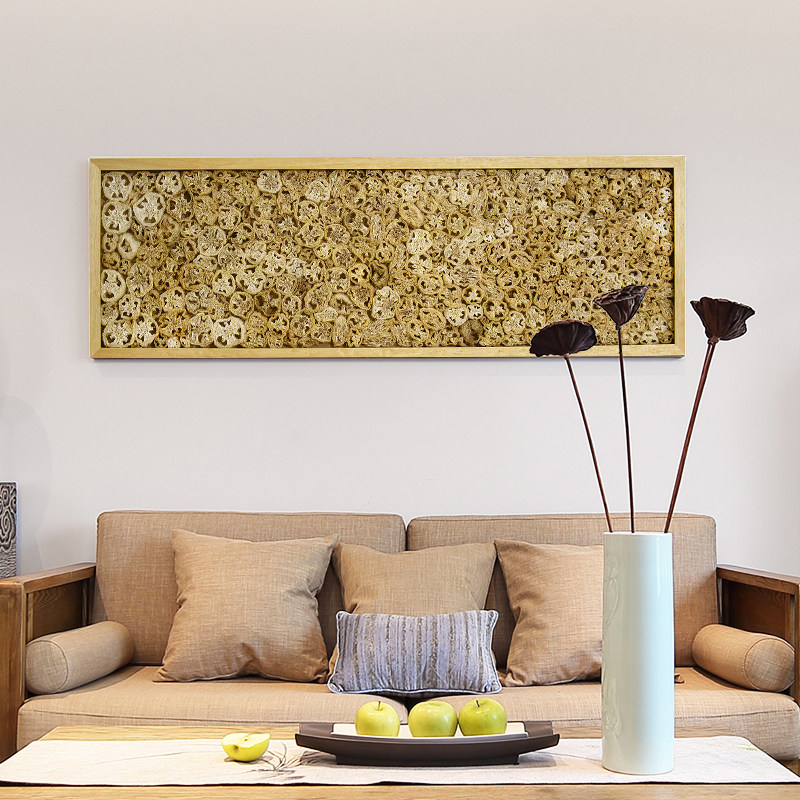 艺林画境天然植物实物玄关挂画现代中式走廊过道现代装饰画