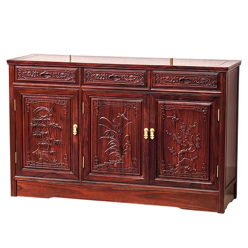 红木餐边柜印尼酸枝木茶水柜餐厅中式实木酒柜红木餐边柜