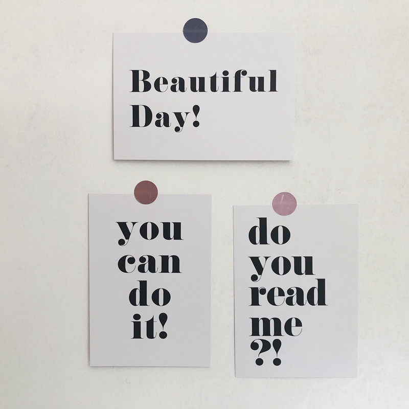 ins风简简约英文字母卡片墙贴墙面装饰贺卡贺卡