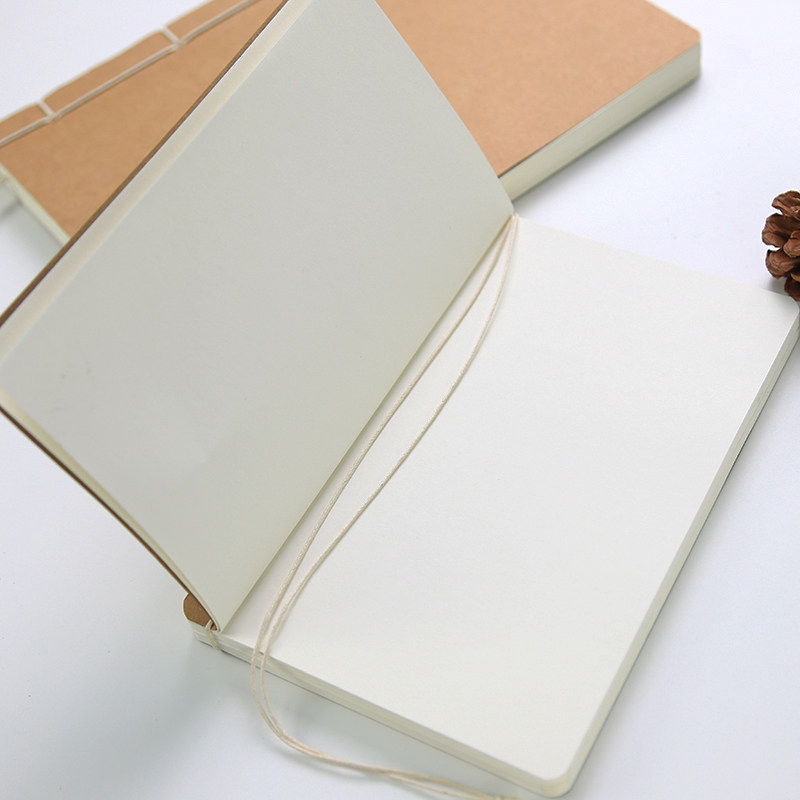 包邮 复古手工线装本子超厚创意牛皮纸空白内页仿古速写笔记本 - 划过