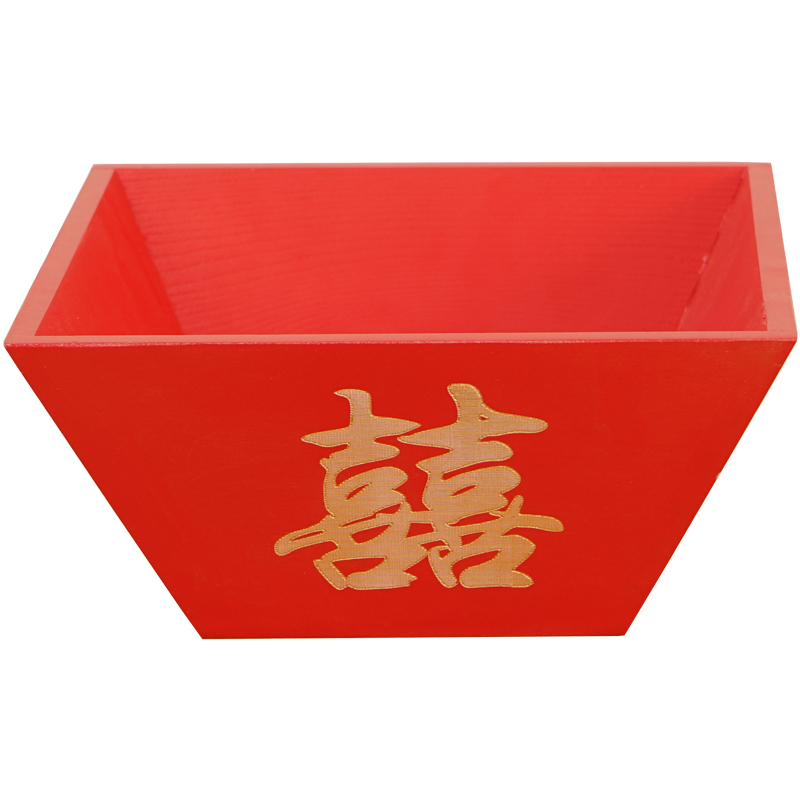 开业摆件招财升斗米斗 结婚四方风水抓阄拜斗结婚用 升子木斗搬迁