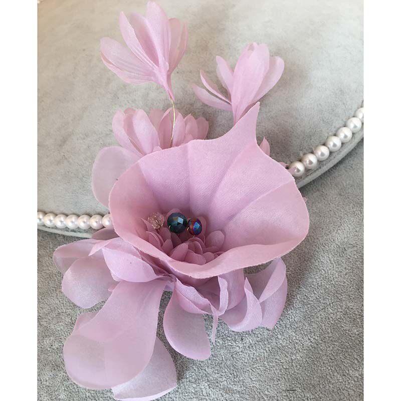 胸花原创手工布艺马蹄莲绢纱花朵胸针舞台表演胸针