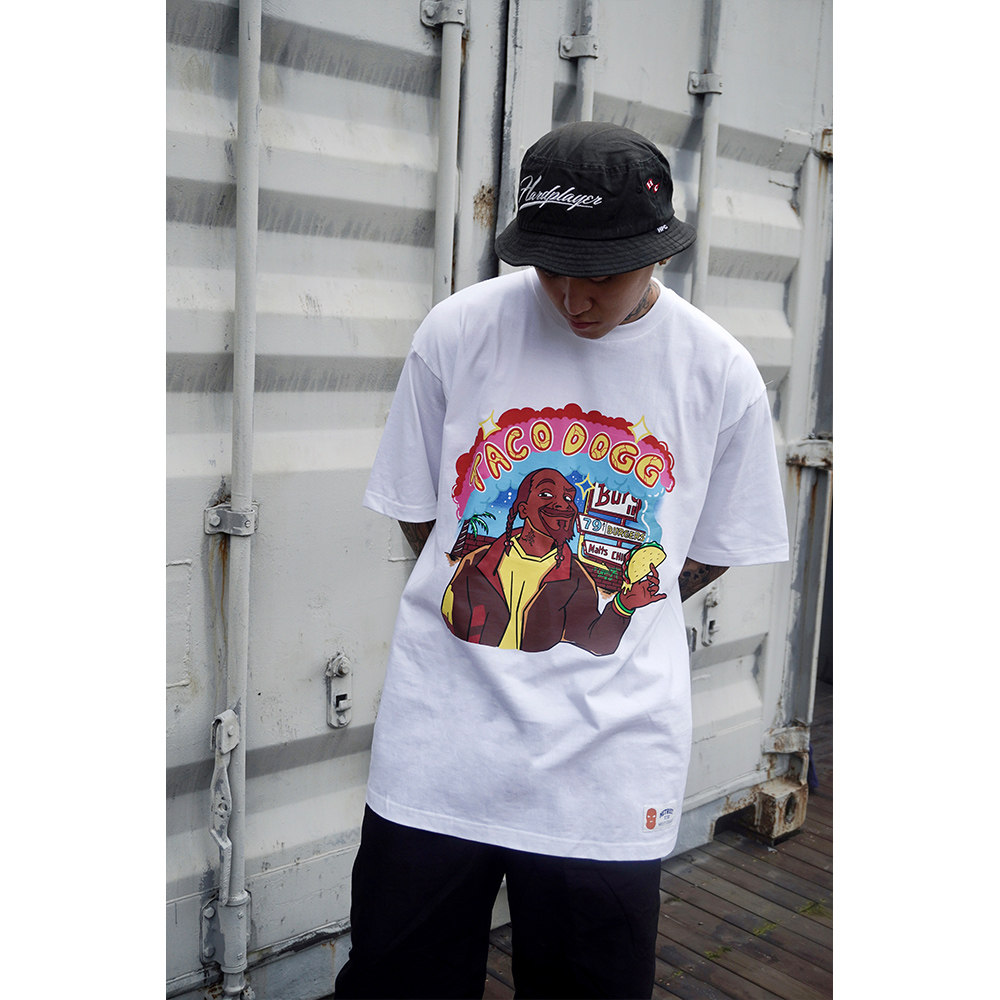 短袖蜜丘琳国潮tacodogg狗爷街舞说唱滑板嘻哈t恤