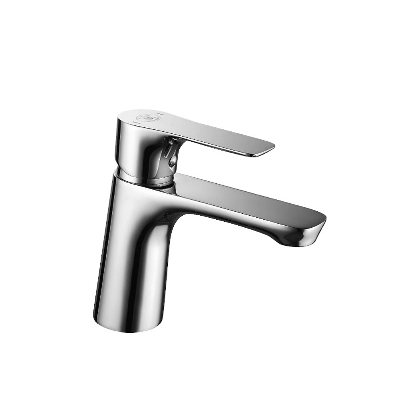 上海外冈卫浴全铜冷热水单孔立式面盆台盆洗脸盆面盆龙头