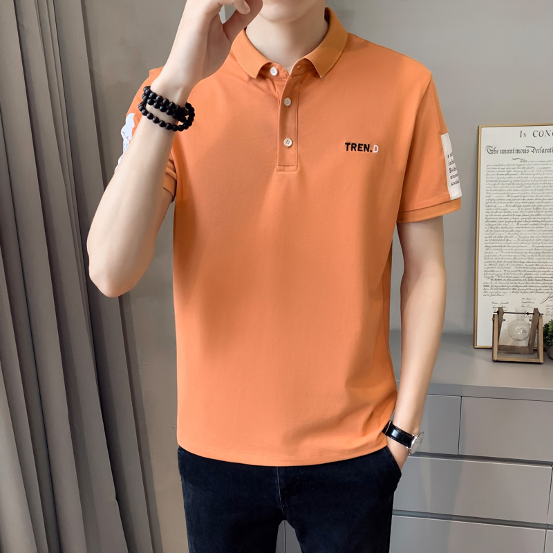 Sun 网红痞帅男装超火polo衫夏季半截袖韩版时尚潮流休闲宽松外套