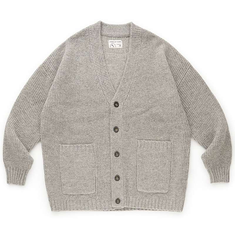 livingtownwoolsweater日系休闲羊毛针织衫保暖简约开衫针织衫