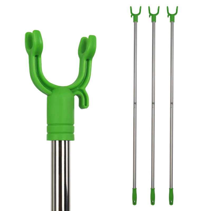 撑衣杆直不锈钢晾衣叉杆丫叉伸缩挑衣叉服挂取衣叉