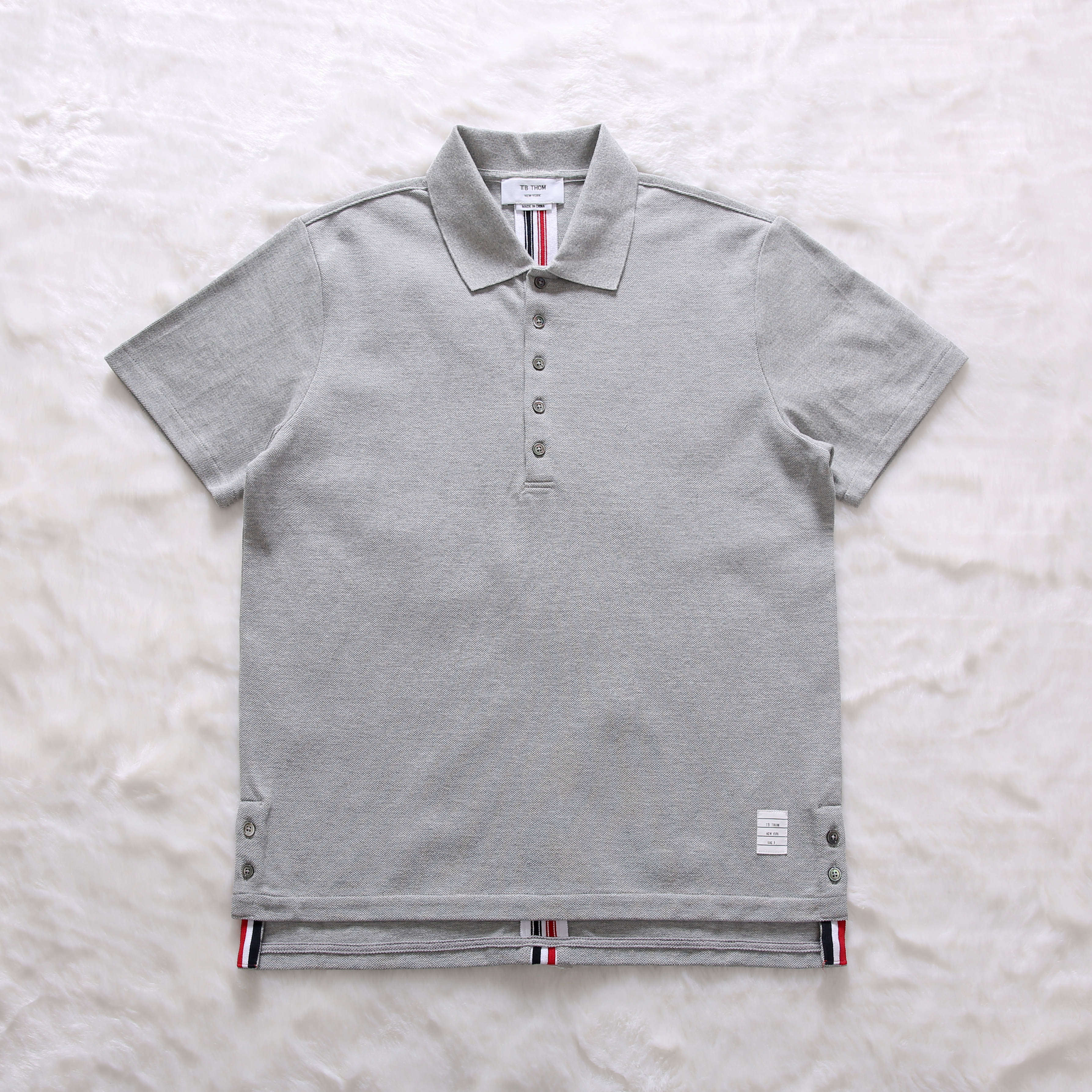 tb翻领新款夏装半袖潮流潮牌短袖情侣士女polo衫