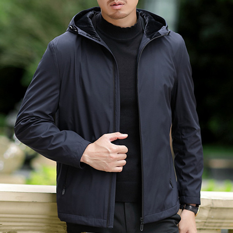 啄木鸟春秋中老年夹克新款加绒连休闲男装外套中年夹克