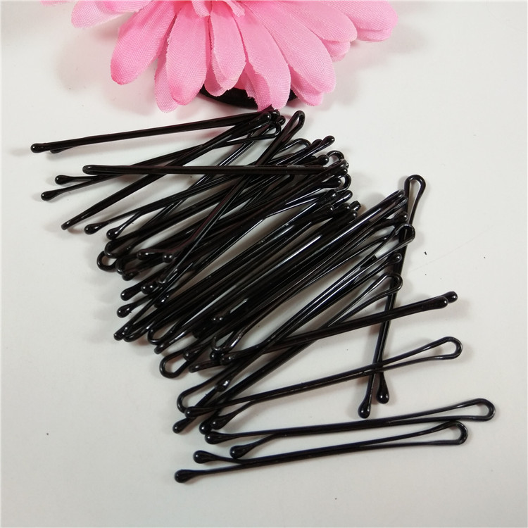 黑色夹子彩妆盘发发卡钢丝波浪发夹一字铁夹发饰