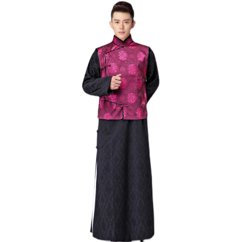 清朝古装男民国长袍马褂老爷王爷贝勒阿哥长衫地主少爷掌柜演出服