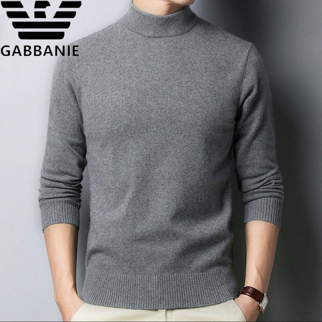 2020 autumn new men's solid color sweater round neck long-sleeved knit sweater all-match base large size sweater trend 2020 autumn new men's solid color sweater round neck long-sleeved knit sweater all-match base large size sweater trend