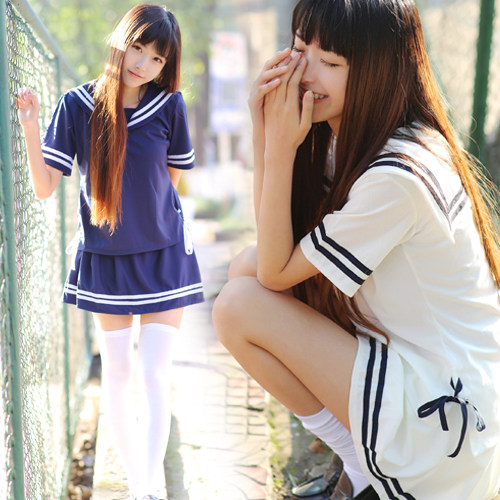 日系短裤少女夏少女制服jk水手英伦风短袖海军学生校服