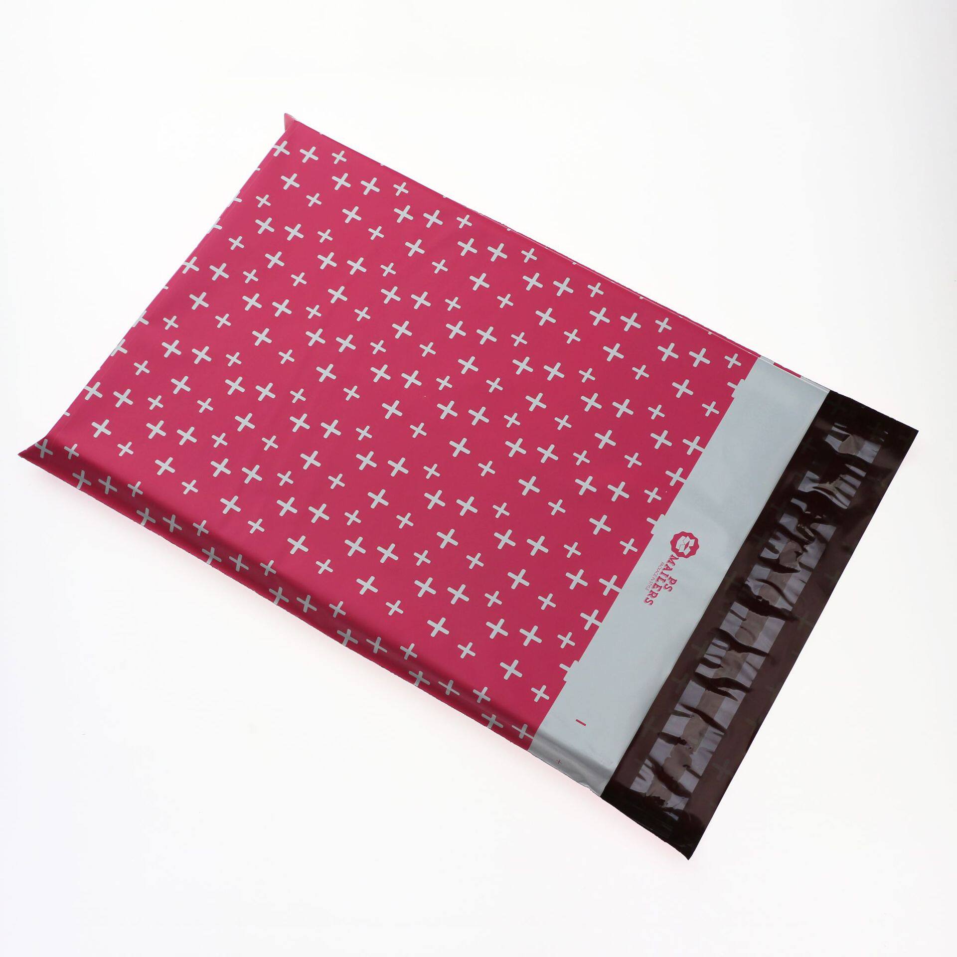 快递现货红色加号服装礼品包装袋批发个性化定制快递专用包装袋