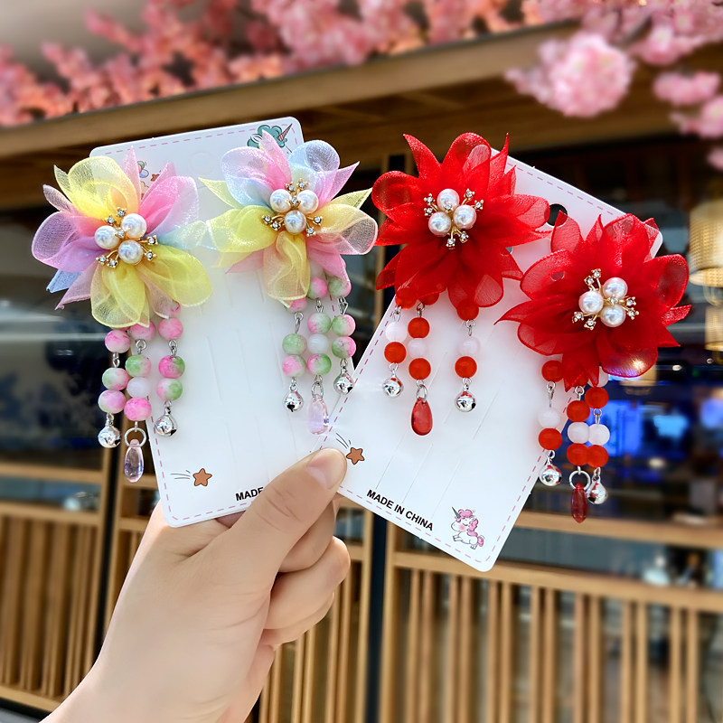 冰雪奇缘发饰儿童发夹套装蝴蝶结发卡网红公主发饰