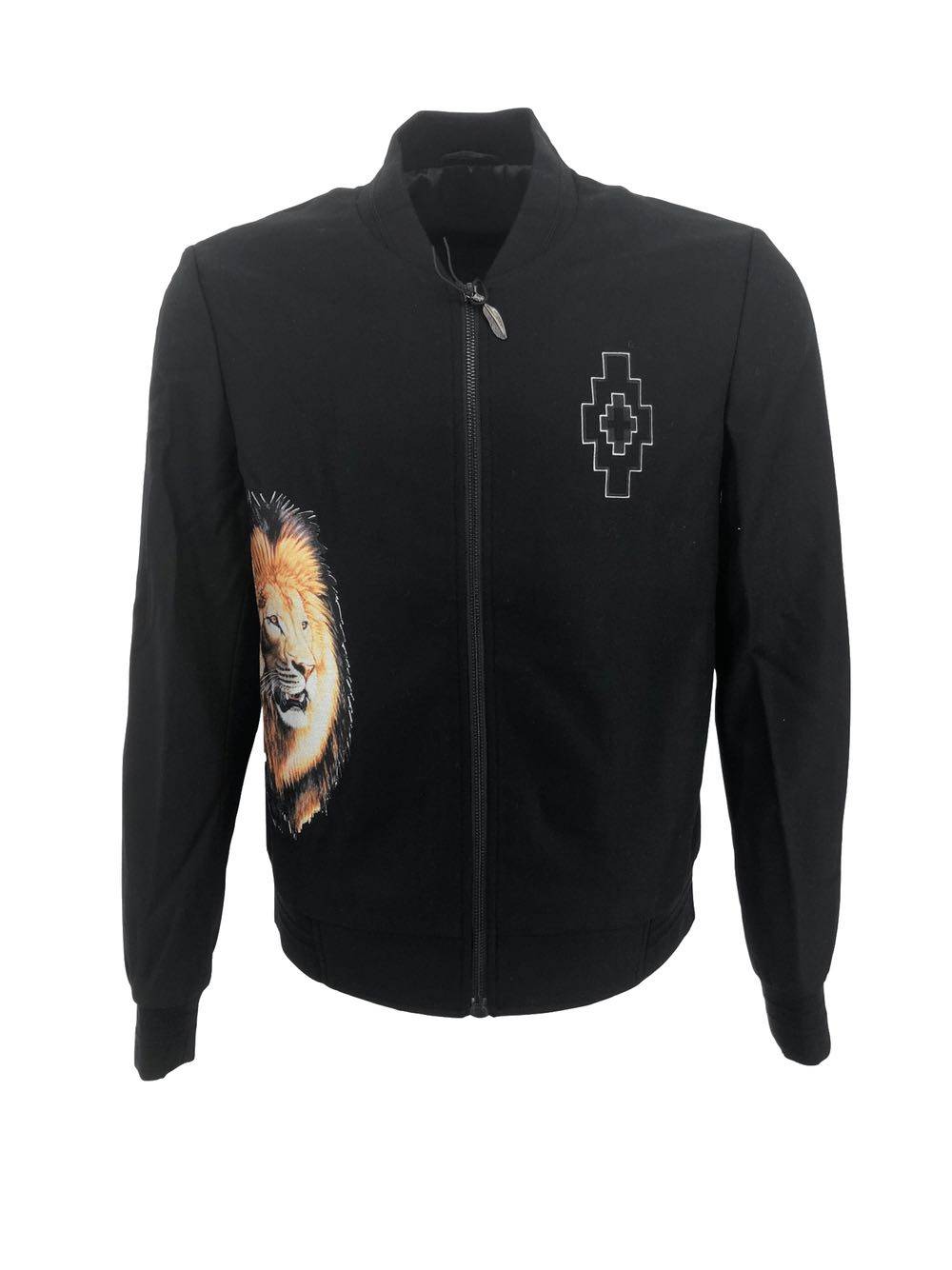 marceloburlon秋冬新款男士狮子刺绣薄款毛呢夹克夹克
