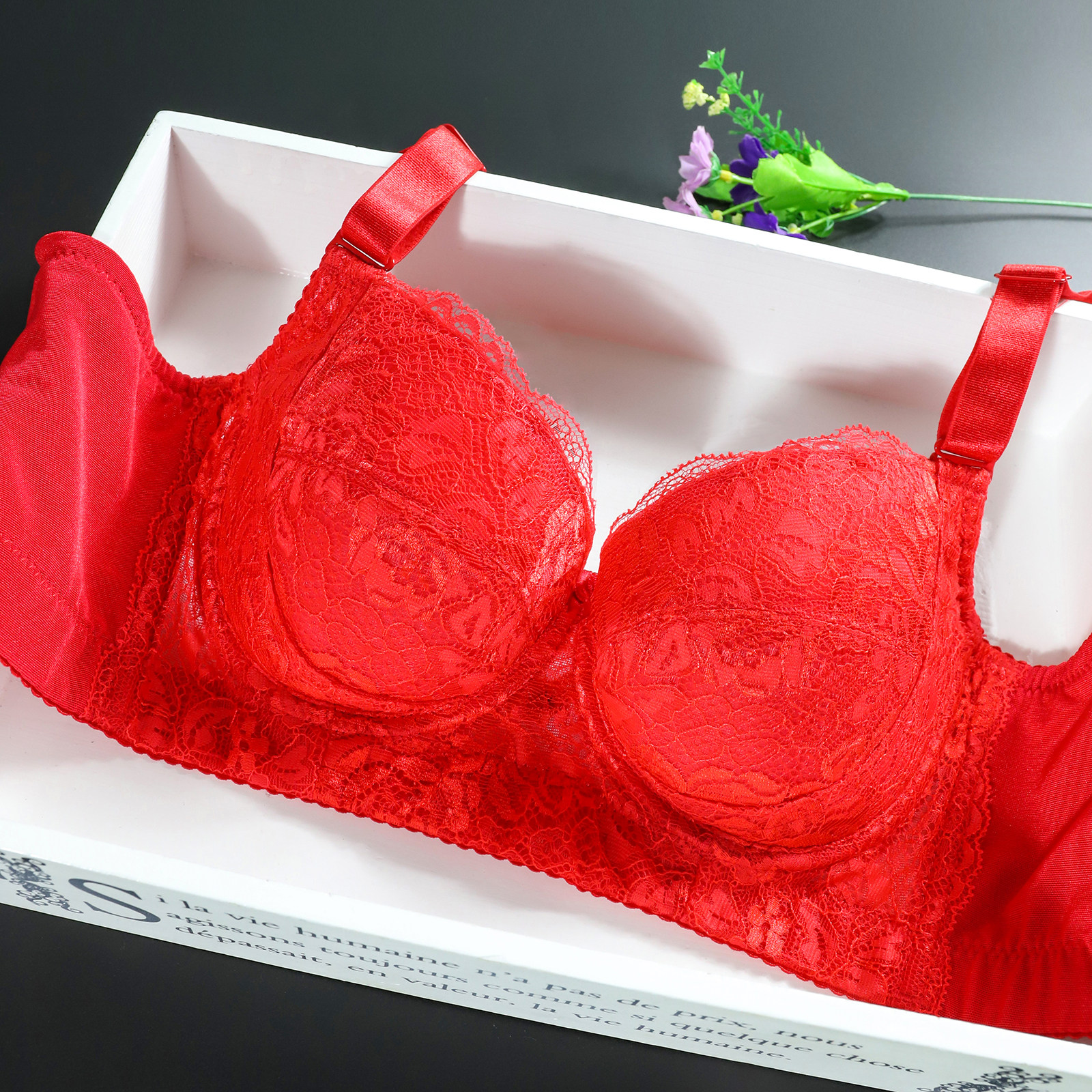 内衣文胸收副聚拢90ef扣大码五排女薄款薄模杯整型文胸