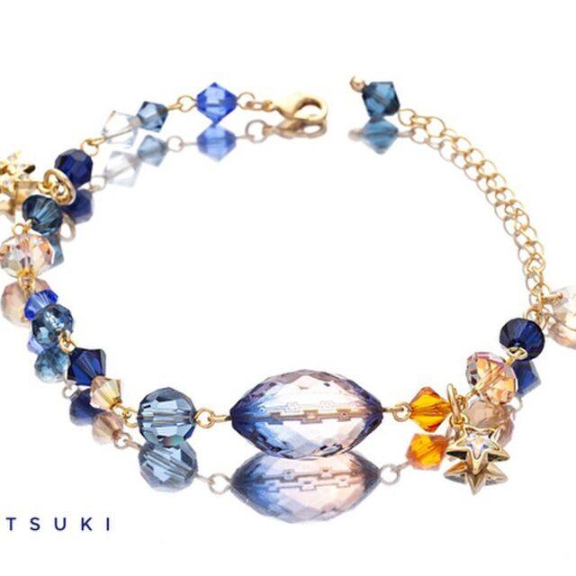 包拼邮creemaminne日本代购日落暮光之城水晶玻璃珠手链手链