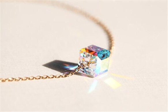 包拼邮creemaminne日本代购雨后彩虹水晶手镯可调调节手链