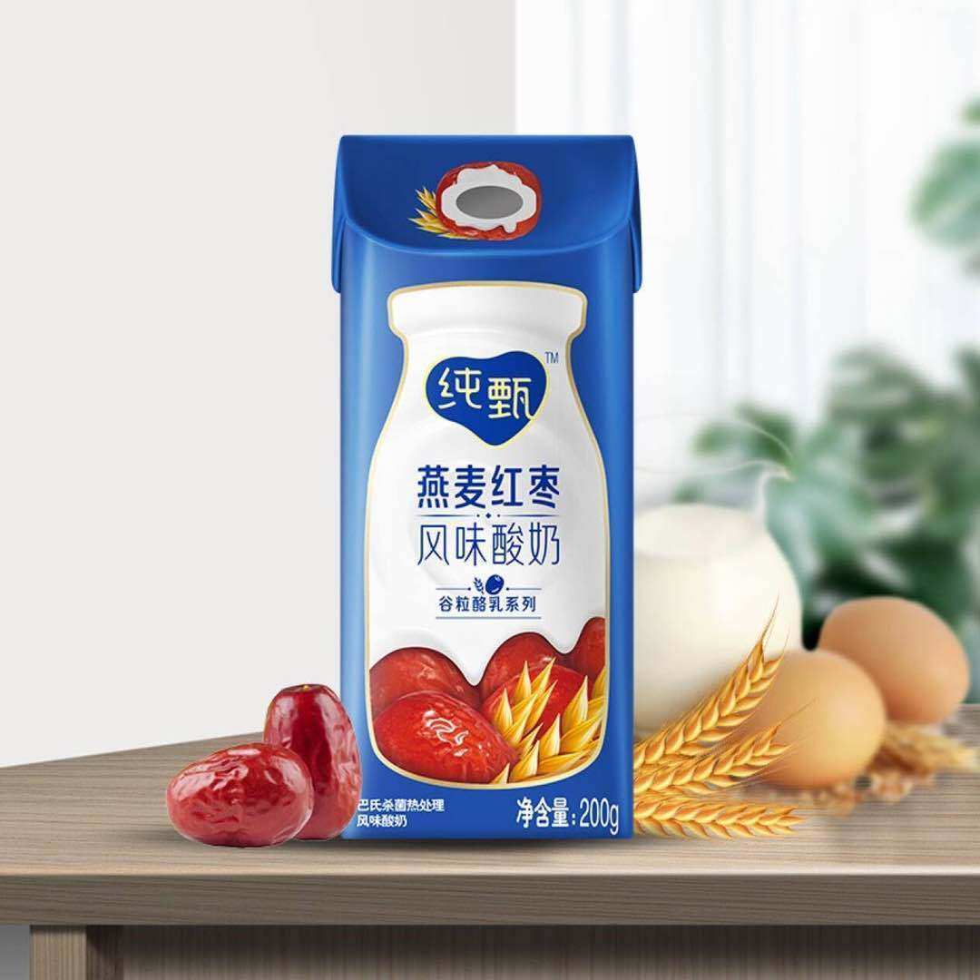 【9月新品】蒙牛纯甄燕麦红枣酸奶200g*10盒整箱谷粒酪乳系列酸奶