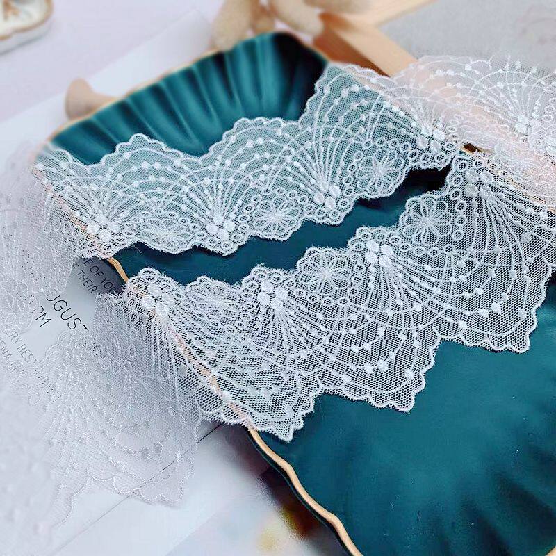 花边辅料刺绣网纱波浪窗帘沙发设计洛丽塔袖子花边