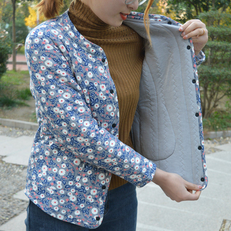 女士秋冬驼绒大码内胆贴身小棉袄保暖打底修身短款圆领内穿棉衣