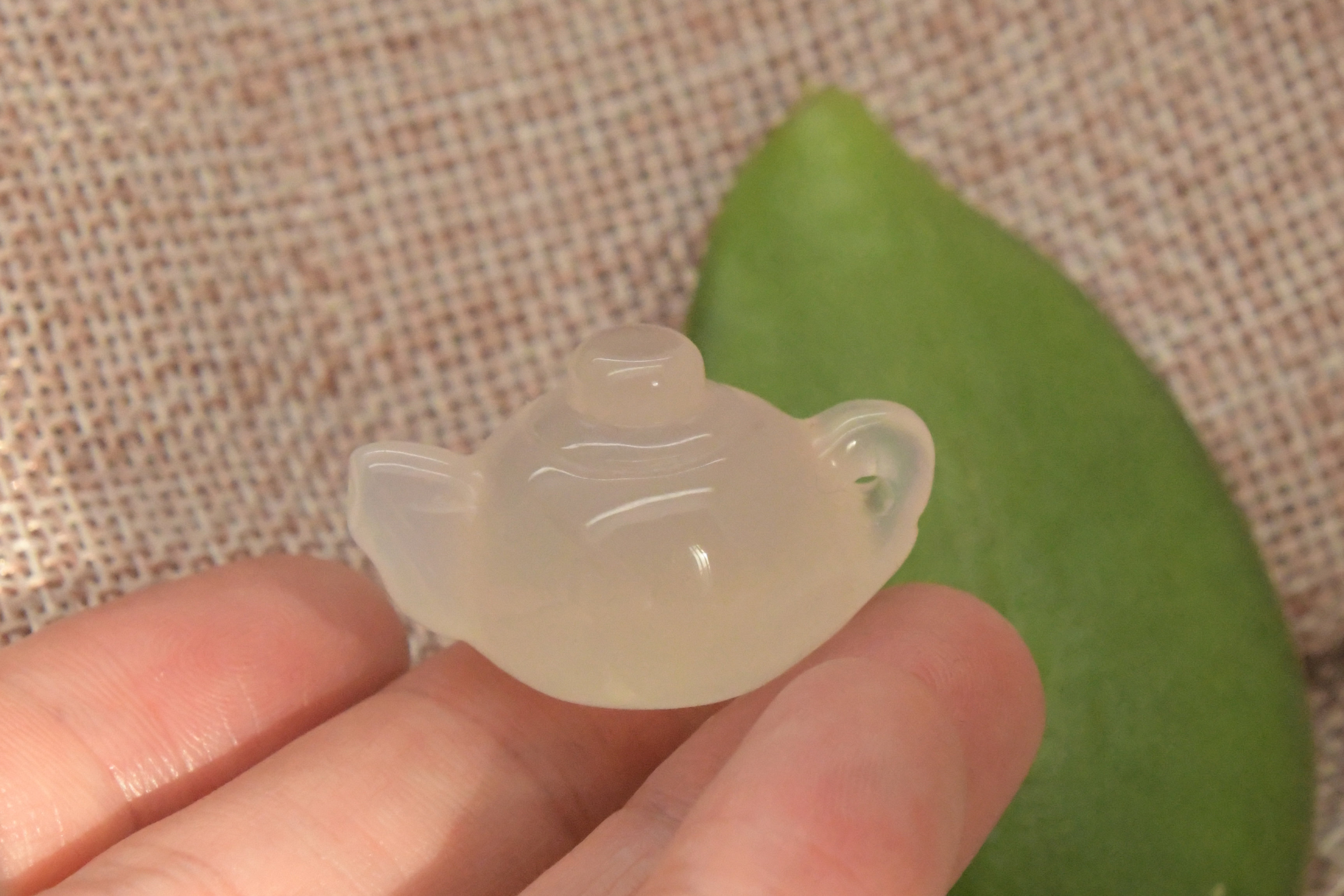 圆梦开运阁高冰玉茶壶吊坠项坠