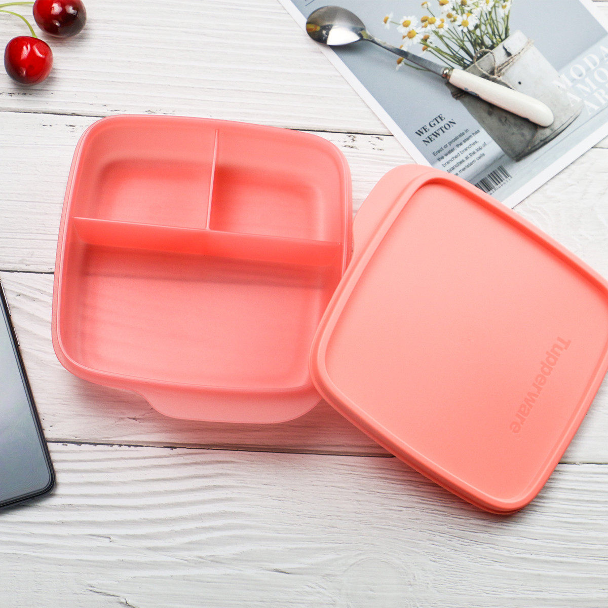 特百惠便当旗舰官方便携饭盒盒饭水果纤巧550ml保鲜盒