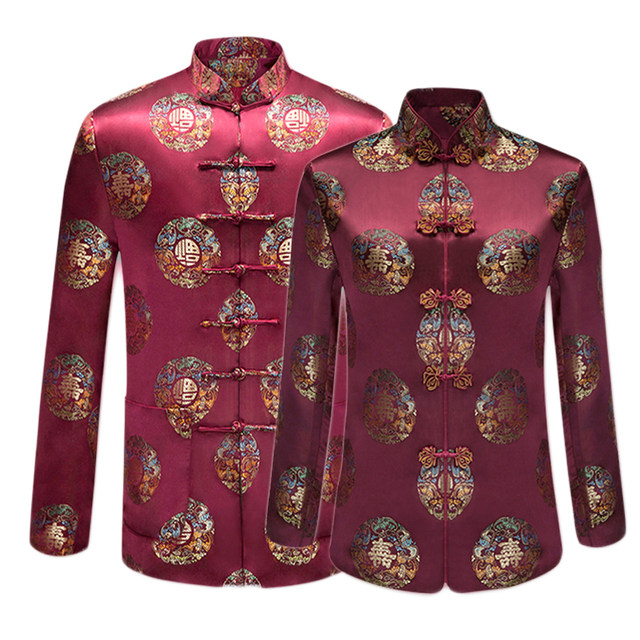 Chinese style middle-aged and elderly Tang suit male grandparents 80th birthday jacket Chinese-style elderly birthday birthday birthday banquet autumn and winter Chinese style middle-aged and elderly Tang suit male grandparents 80th birthday jacket Chinese-style elderly birthday birthday birthday banquet autumn and winter