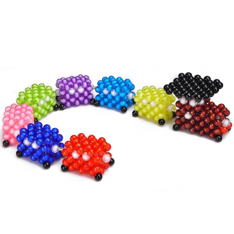 手工串珠材料包diy创意制作编织亚克力儿童礼物玩具水晶小火车