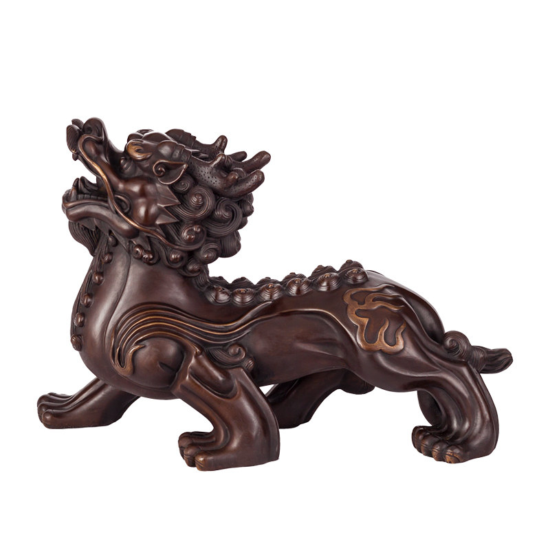 貔貅纯铜双角客厅家居家居装饰装饰品手工铜制品工艺品摆件