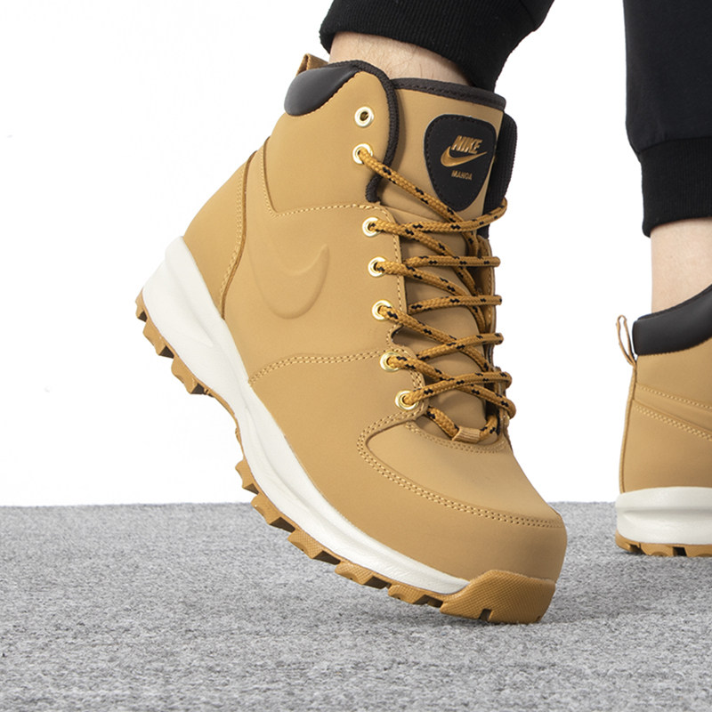 高帮登山鞋 nike耐克manoa男鞋 454350 马丁靴大黄靴户外运动休闲鞋抖