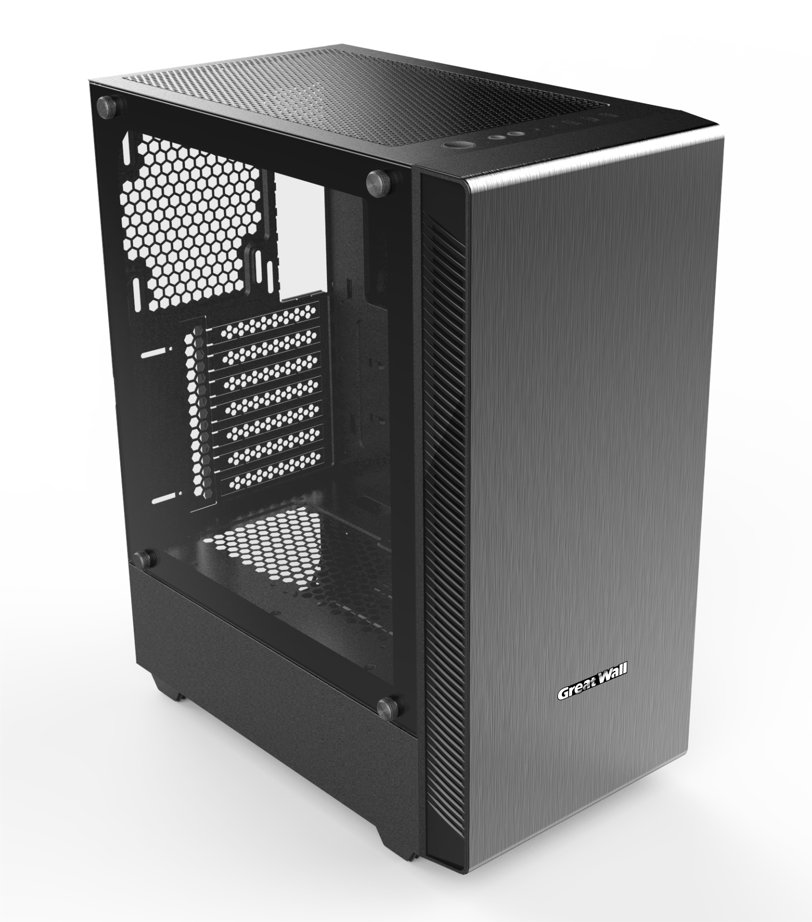 机箱电脑长城启程k26静音宽体atx家用办公机箱