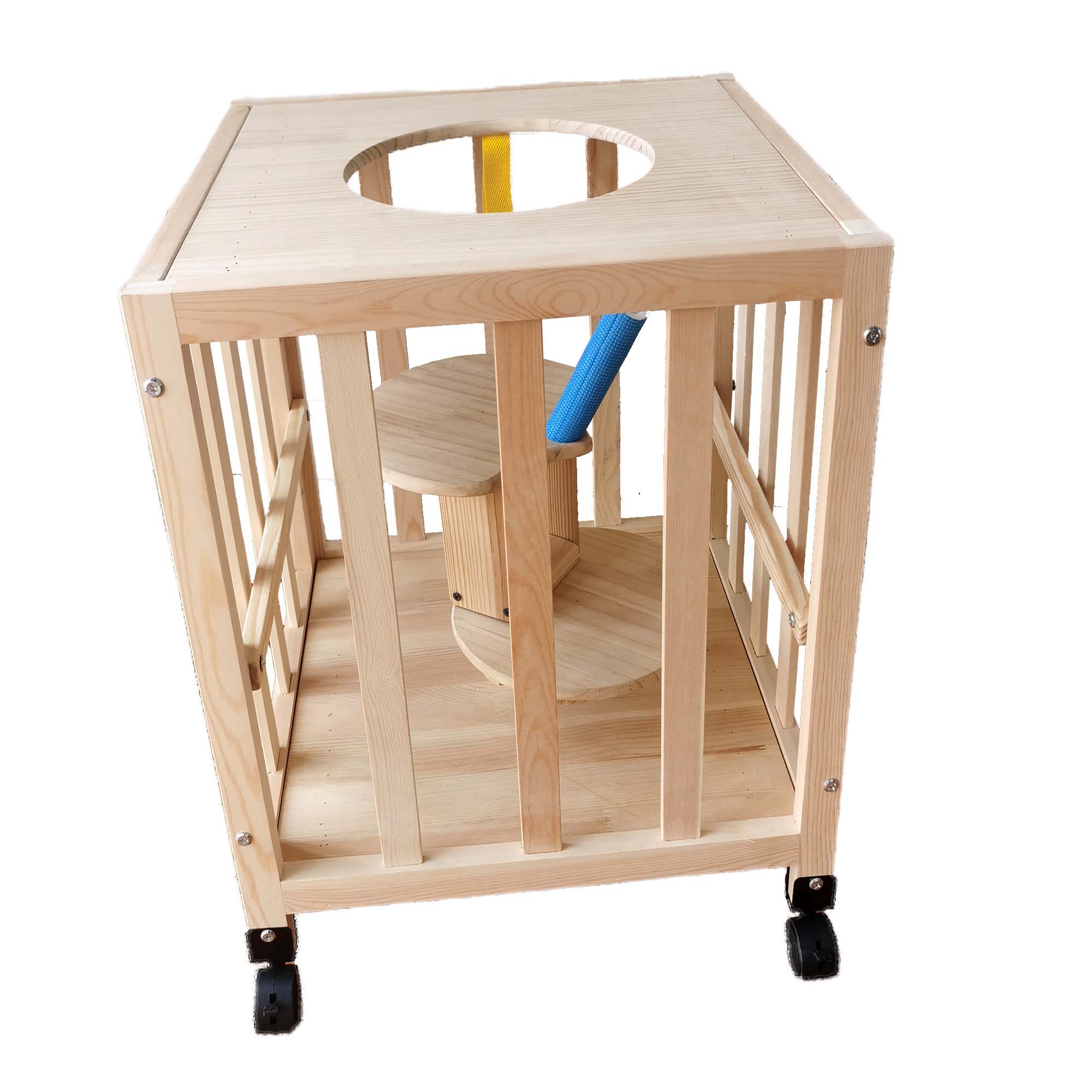 实木油漆多功能合一老式婴儿餐椅坐凳宝宝坐站栏餐椅