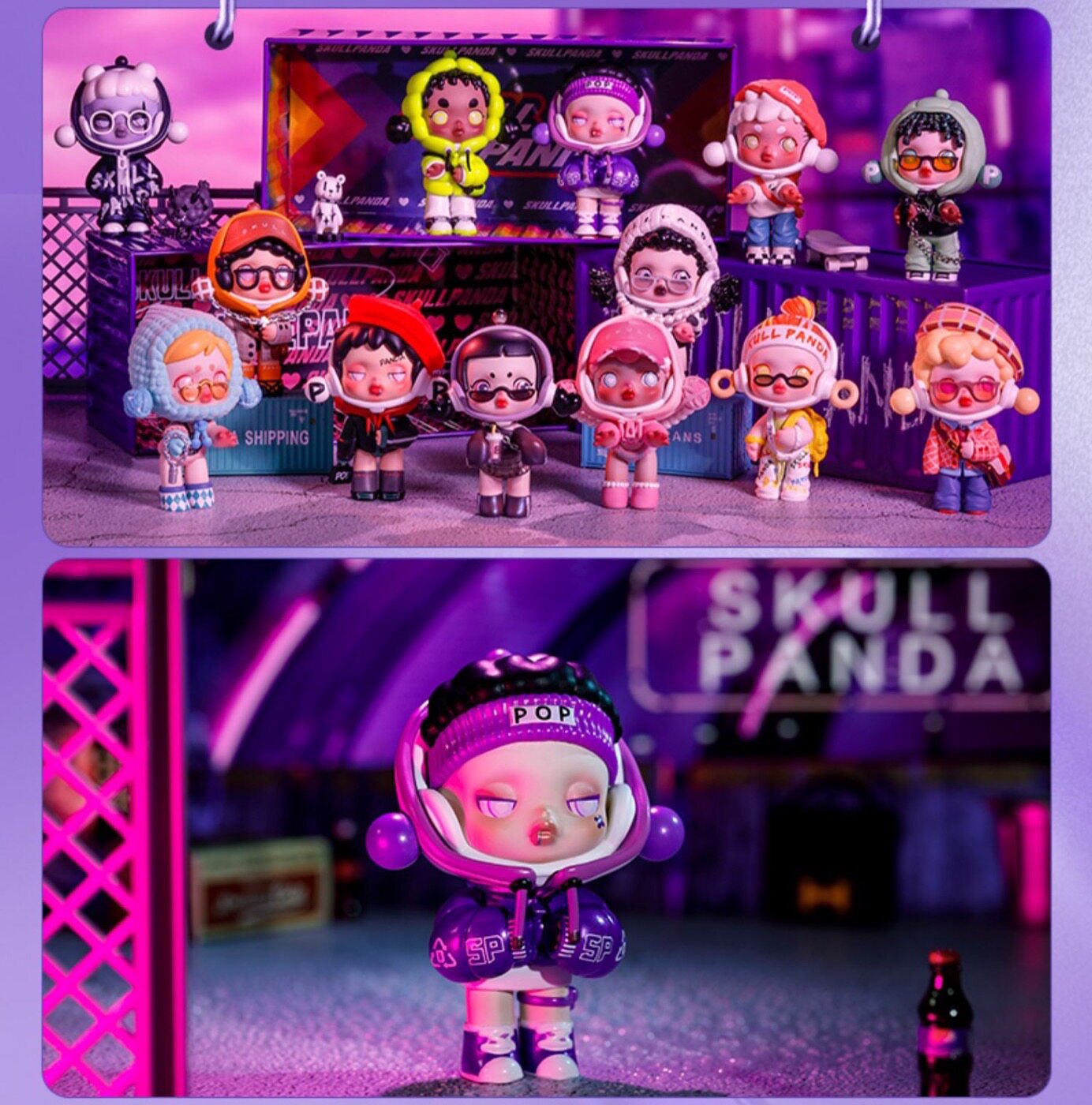 现货skullpanda熊喵热潮系列sp新品手办盲盒古堡潮玩盲盒