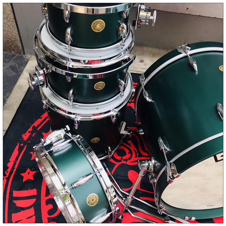 醒狮打击乐美产广播gretsch五鼓底鼓不含硬件镲片架子鼓