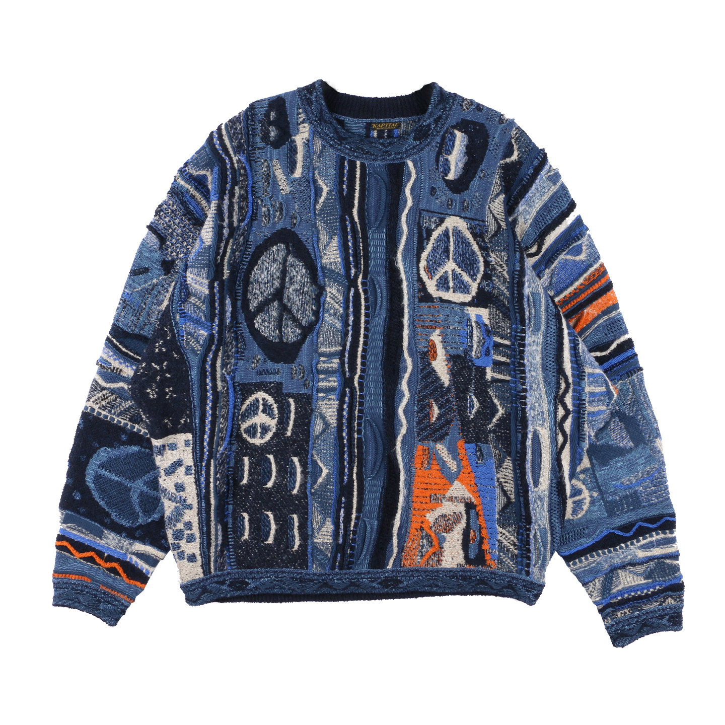 kapital日系反战针织衫宽松套头圆领毛衣平田和宏针织衫