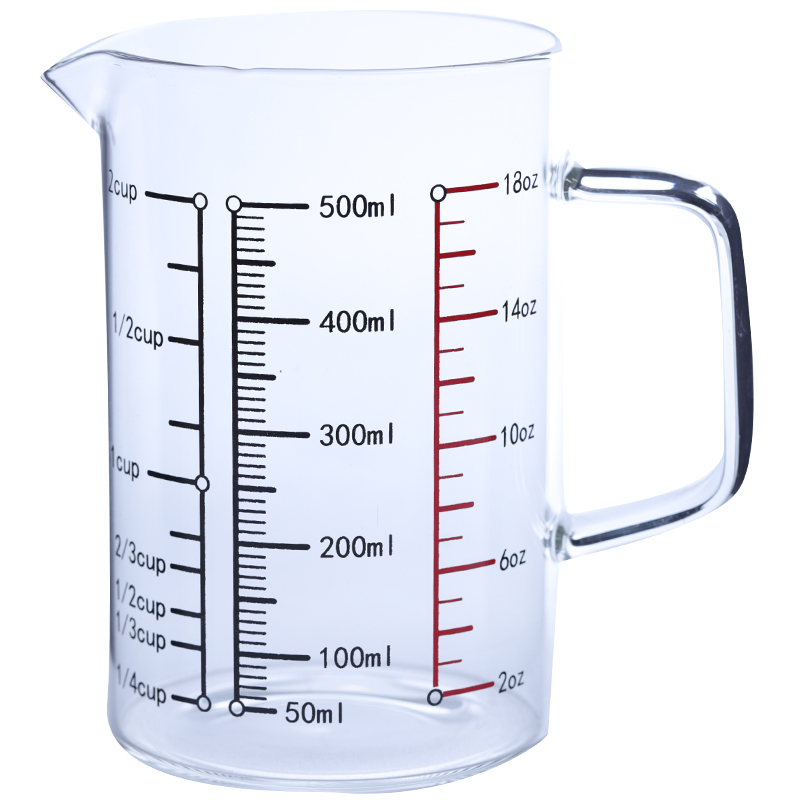 量杯带刻度玻璃烧杯厨房烘焙标准克毫升奶茶店设备全套专用具量杯