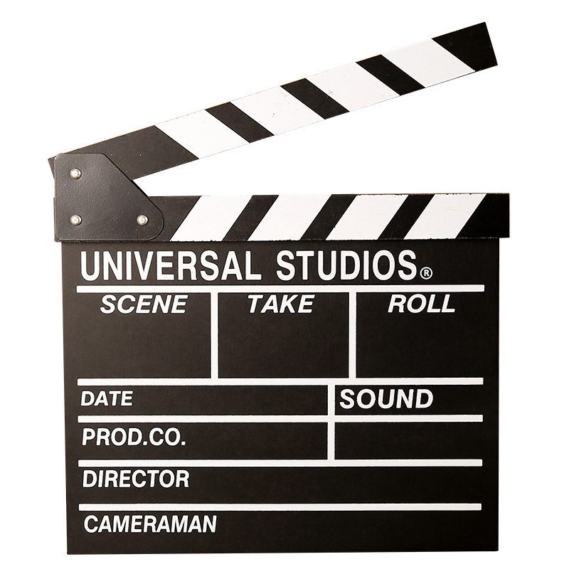 饰品儿童背景小道具导演板开拍场记板木质电影打板器婚纱照拍照装