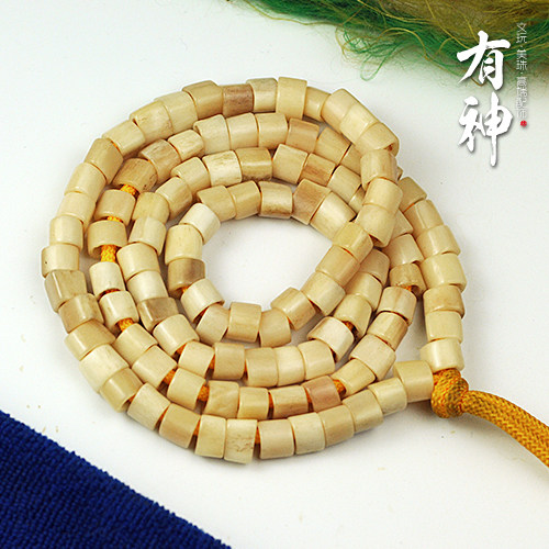 殊胜密齐切骨佛珠念珠灵骨骨头手串百年传承佛珠